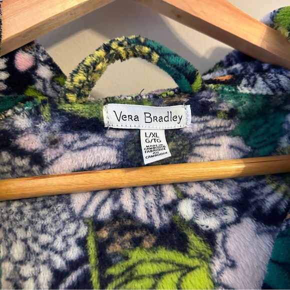Vera Bradley Plush "Bloom Boom" Hooded Robe - Picture 3 of 5